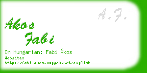 akos fabi business card